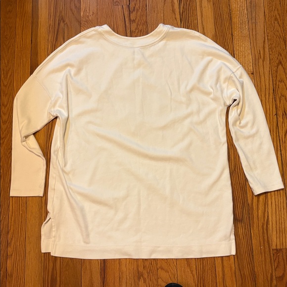 Nike Cream Tunic Sweatshirt Silver Rose Gold Logo XL - Picture 5 of 5